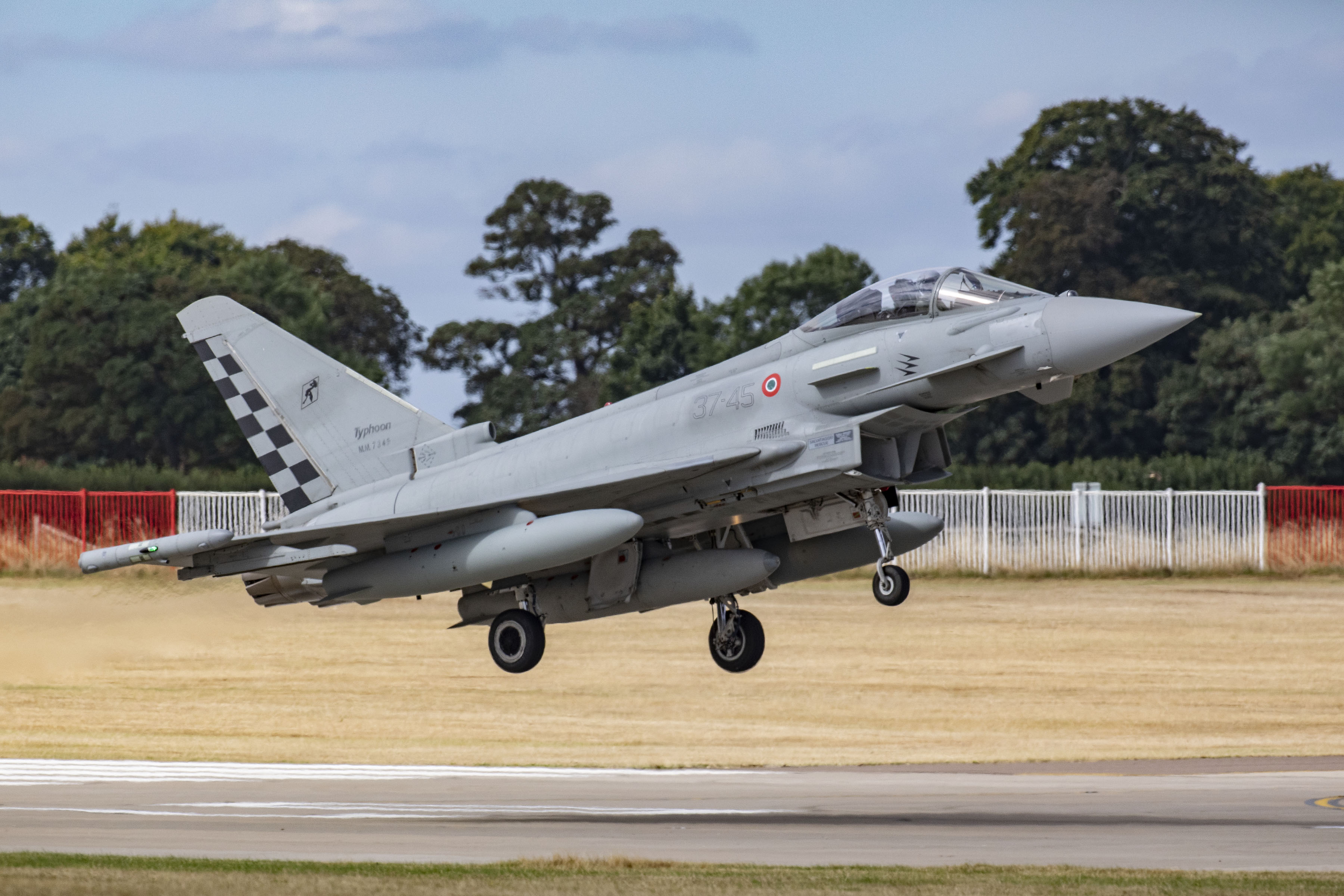 Image shows fast jet aircraft taking off.
